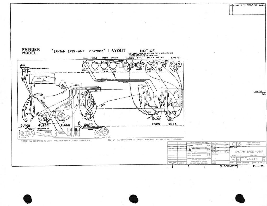 Fender Bassman 10 Schematic Guitar